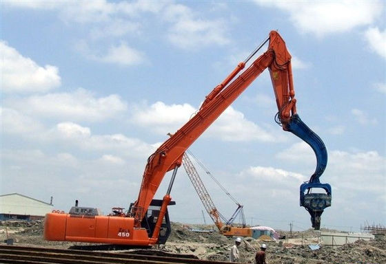 PC400 SY405C 40t Excavator Long Reach Arm Boom With Vibratory Hammer