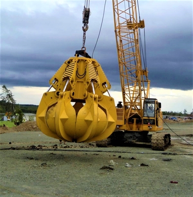 Rotating Orange Peel Grab Hydraulic Excavator Grapple Q355B Material