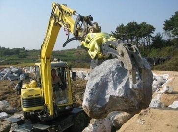 7-70 Ton Excavator Hydraulic Grapple , Rock Type Mechanical Grab For Excavator