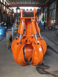 Excavator Orange Peel Grab 4/5 Claw Driven By Hydraulic Cylinder Q355B Steel Material