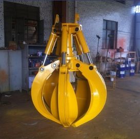 360 Degree Hydraulic Rotating Grab For Loading And Clear Up Stone / Scrap Steel