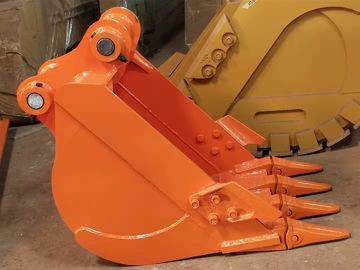 Orange Color Construction Machinery Bucket For Mining Digging Recycling