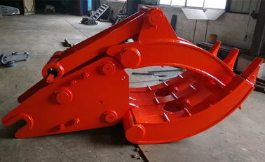 Red Color Excavator Rock Grapple Easy Operation Excellent Performance