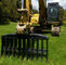 Black NM400 Digger Rake Bucket Excavator Rake For Land Clearing