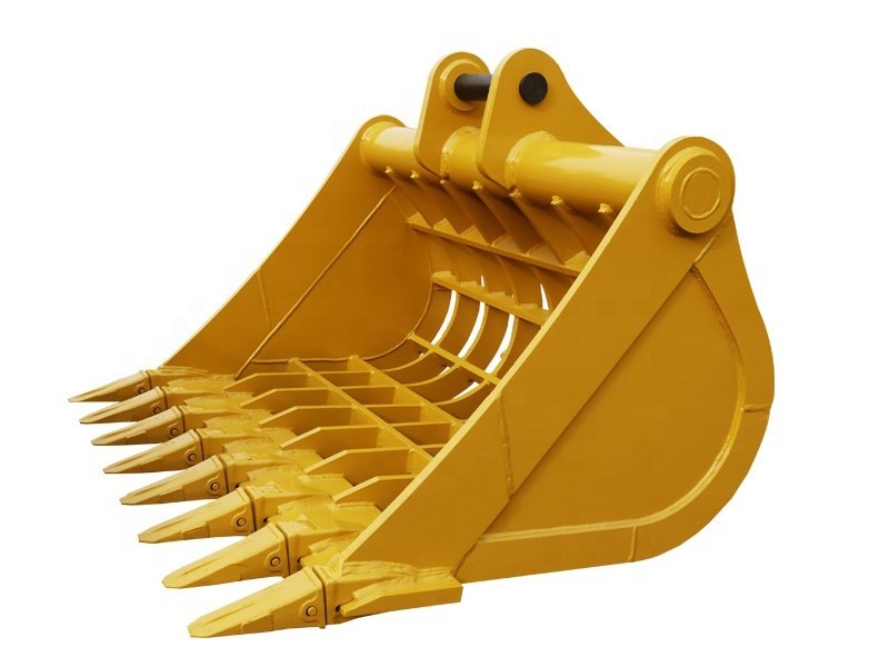 Excavator Garbing Sieving Bucket Heavy Duty Hardox450 Yellow /Black 0.2 ...