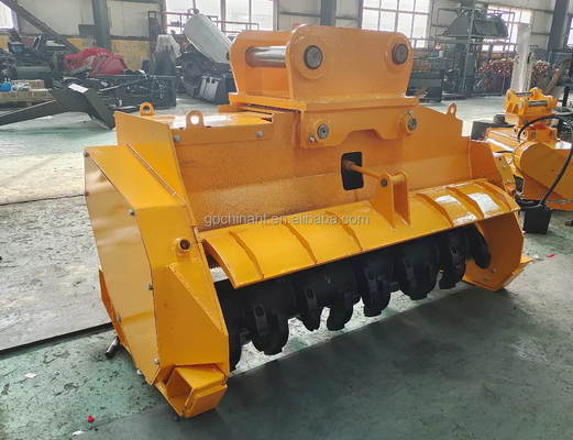 Orange / Black Flail Mower For Excavator Q355B ISO9001/CE Certified