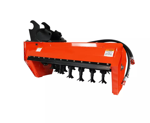 Orange / Black Excavator Flail Mower Q355B 300kg Mechanical ISO9001 Certified