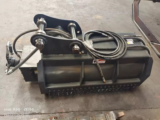 Certified Orange Flail Mower for Excavators - Various Cutting Widths