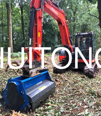 EXCAVATOR Flail Mower for PC200/CAT320 1.8m for Standard Mowing/Rough Cutting Conditions/Soft Ground/Complex Terrain/Orchard and Vineyard Floor Management