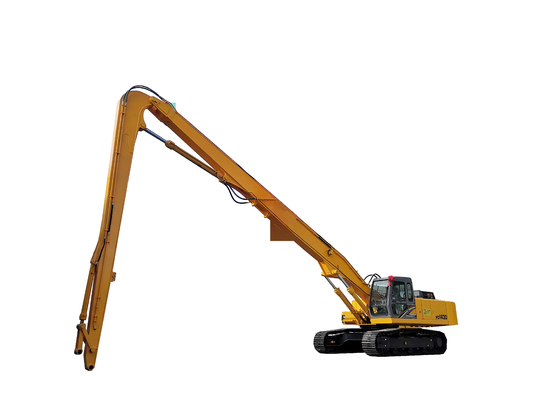 Long reach boom for 41-45 tons machine is sold without counterweight, the boom is 12 m, and the arm is 10 m.