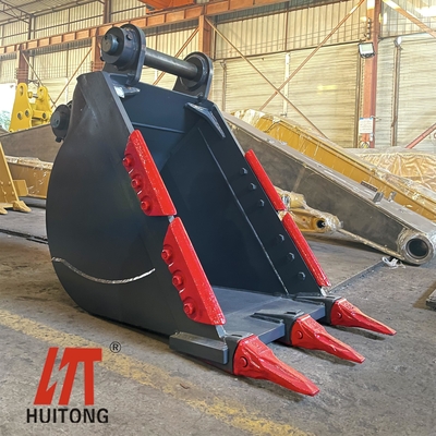 Excavator Heavy Duty Mining Rock Bucket PC 700 2.4 m3 Excavator Bucket For Q355+NM400 50 ton