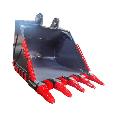 Durability Heavy Duty Excavator Bucket with Tungsten Teeth Hardox550 10-180mm Cutting Height