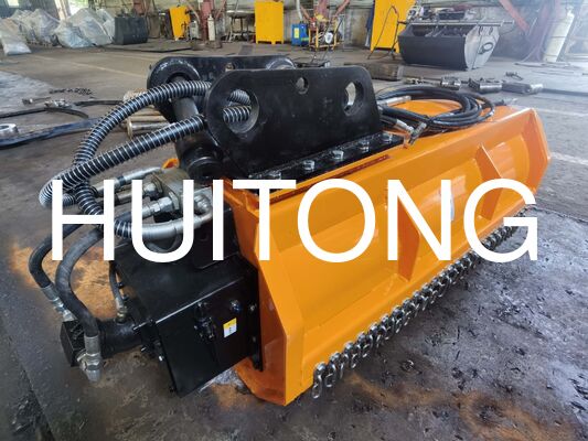 EXCAVATOR Flail Mower for PC20-2/CAT302 0.6m for Standard Mowing/Rough Cutting Conditions/Soft Ground/Complex Terrain/Orchard and Vineyard Floor Management