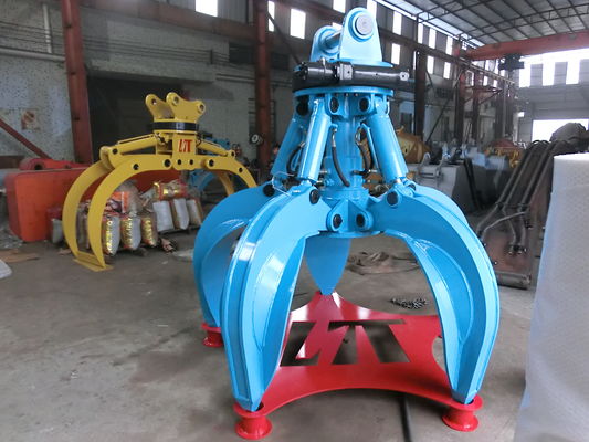 Huitong Customized Excavator Orange Peel Grab for 17-26 Ton Excavators Scrap/Waste Handling Gear CE Certified