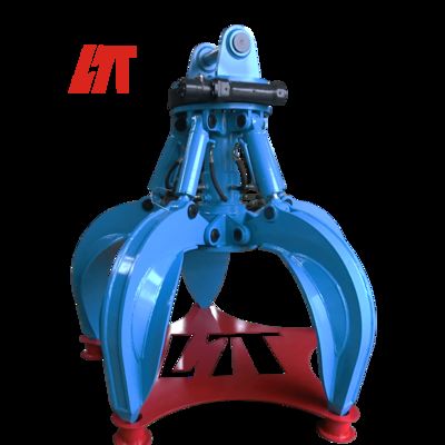 Huitong Customized Excavator Orange Peel Grab for 10-16 Ton Excavators Scrap/Waste Handling Gear CE Certified