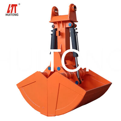 Factory Supply Excavator Hydraulic Clamshell Bucket HUITONG High Quality Q355B Material 11-16Ton 0.6-0.8m for Material Re-handling/Foundation Excavation/Ship Hold Loading & Unloading