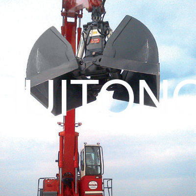 Factory Supply Excavator Hydraulic Clamshell Bucket HUITONG High Quality Q355B Material 11-16Ton 0.6-0.8m for Material Re-handling/Foundation Excavation/Ship Hold Loading & Unloading
