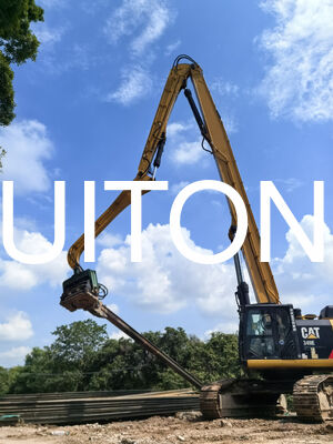 EXCAVATOR Piling Boom for PC200/CAT320 11.5m for River Embankment Protection/Railway & Highway Soft Ground Treatment