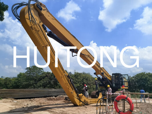 EXCAVATOR Piling Boom for PC200/CAT320 11.5m for River Embankment Protection/Railway & Highway Soft Ground Treatment