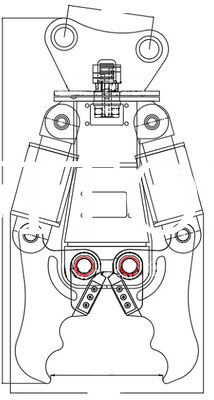 HYDRAULIC Shear 12-15 Ton Excavator PC200/CAT320 Hydraulic Metal Cutting Shear for Demolition&Scrap Metal Cutting