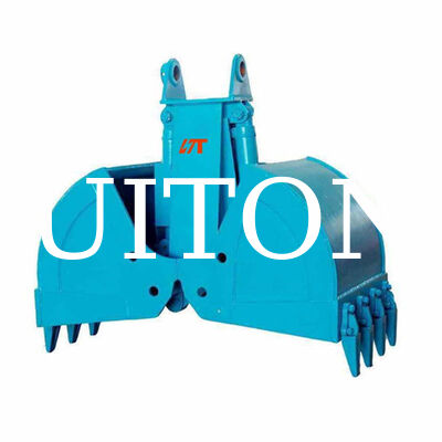 Factory Supply Excavator Hydraulic Clamshell Bucket HUITONG High Quality Q355B Material 6-10Ton 0.6m for Material Re-handling/Foundation Excavation/Ship Hold Loading & Unloading