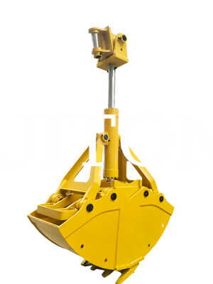 Factory Supply Excavator Hydraulic Clamshell Bucket HUITONG High Quality Q355B Material 3-5Ton 0.4m for Material Re-handling/Foundation Excavation/Ship Hold Loading & Unloading
