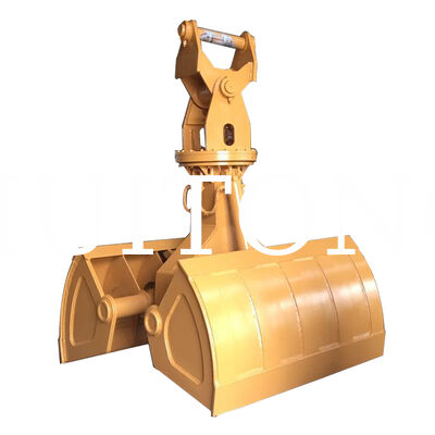 Factory Supply Excavator Hydraulic Clamshell Bucket HUITONG High Quality Q355B Material 21-24Ton 1.2m for Material Re-handling/Foundation Excavation/Ship Hold Loading & Unloading