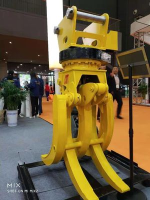 Custom Hydraulic Rotating Grapple 6-7 Ton Excavator PC60 EX60 CAT70 Wood Grapple Q355B for Forestry Logging Timber Loading