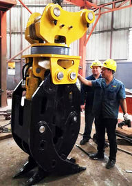 OEM 2-40 Ton Excavator Rotating Grapple For Wood / Tree / Rock Grabbing