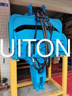 HUITONG Excavator Vibratory Hydraulic Pile Hammer for PC150/CAT315 1.3T for Building/Bridge Foundations/Hydraulic Engineering
