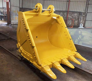 Custom Excavator Rock Bucket 0.25cbm Yellow Color