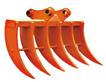 Customized Steel Excavator Brush Rake With Sharp Tines For Precise Excavation Operations In Black/Green Color