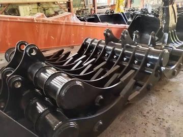 4000kg Excavator Brush Rake Durable Steel Construction And Curved Tines