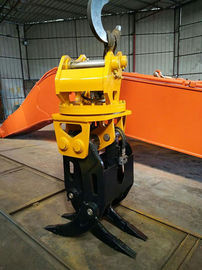 Motor drive Rotating Bucket Excavator Grapple For Backhoes