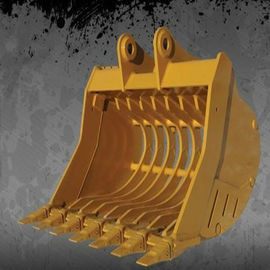 Heavy Duty Excavator Skeleton Bucket Q355B Hardox450/500/550 Yellow/Black 0.2-2.8 Cubic Meter