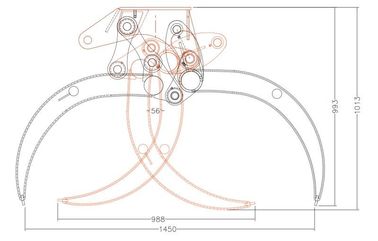 Q355b Mini Excavator Mechanical Grapple Back Brace Skin Structural Plates