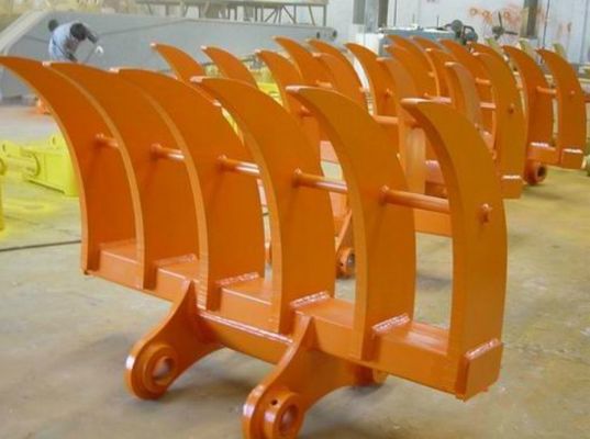 200kg Excavator Brush Rake Durable Steel Construction Curved Tines Customized