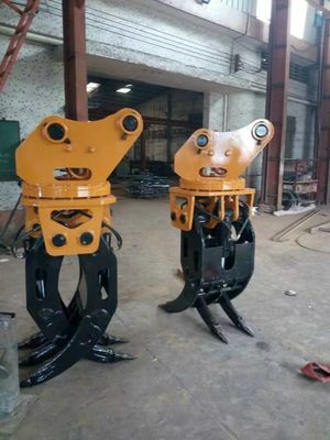 OEM Wood Cutting Hydraulic Rotator Grapple Excavator Bucket