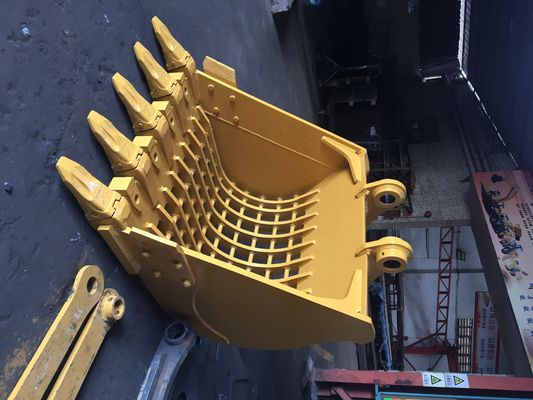 22Ton PC220 Customized Q355B Excavator Bucket 1.1M3 Skeleton Bucket For Cannel Cleaning