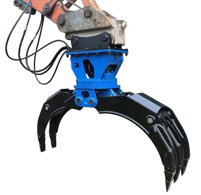 Hydraulic Log Grapple Mini Excavator Rotating Wood Grapple Timber Grapple