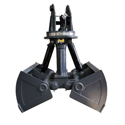Capacity Excavator Clamshell Bucket Customized Yellow Q355B NM400/450/500 - 3-65 Ton