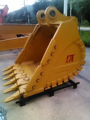 Excavator Garbing Sieving Bucket Heavy Duty Hardox450 Yellow /Black 0.2-2.8 Cubic Meter