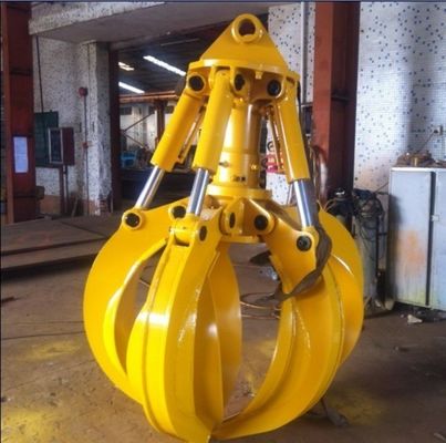 PC Excavator Hydraulic Rotating Grab In Ports wharf