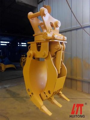 Hardox400 Steel Excavator Mechanical Grapple For Demolition Work