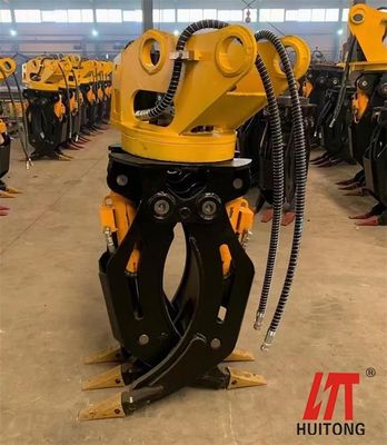 OEM Wood Cutting Hydraulic Rotator Grapple Excavator Bucket