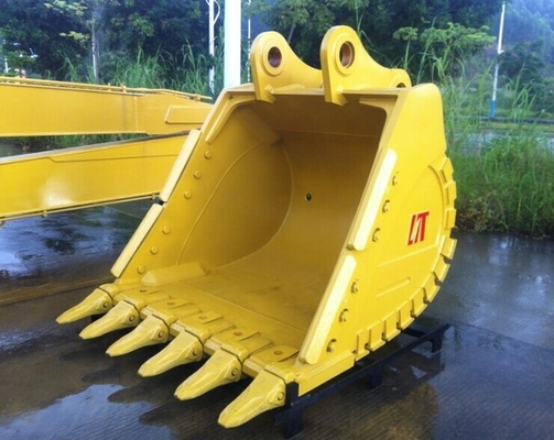 Heavy Duty Strength Teeth Excavator Rock Bucket Yellow/Black New Q355