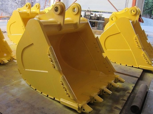 Strength Yellow/Black Excavator Rock Bucket Q355 NM400 Hardox400 280-4300kg Customized
