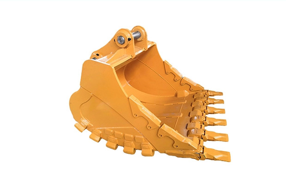 Strength Yellow/Black Excavator Rock Bucket Q355 NM400 Hardox400 280-4300kg Customized