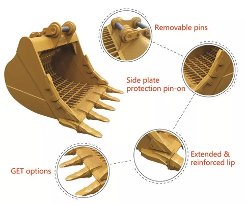 0.2-2.8 Cubic Meter Capacity Excavator Skeleton Bucket Standard Type