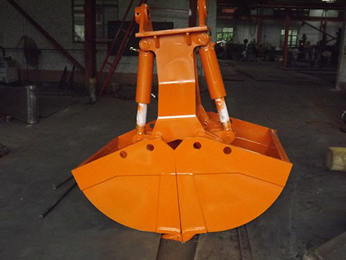 Wear Resisting Steel 20T Clam Shell Bucket For Excavators Loaders